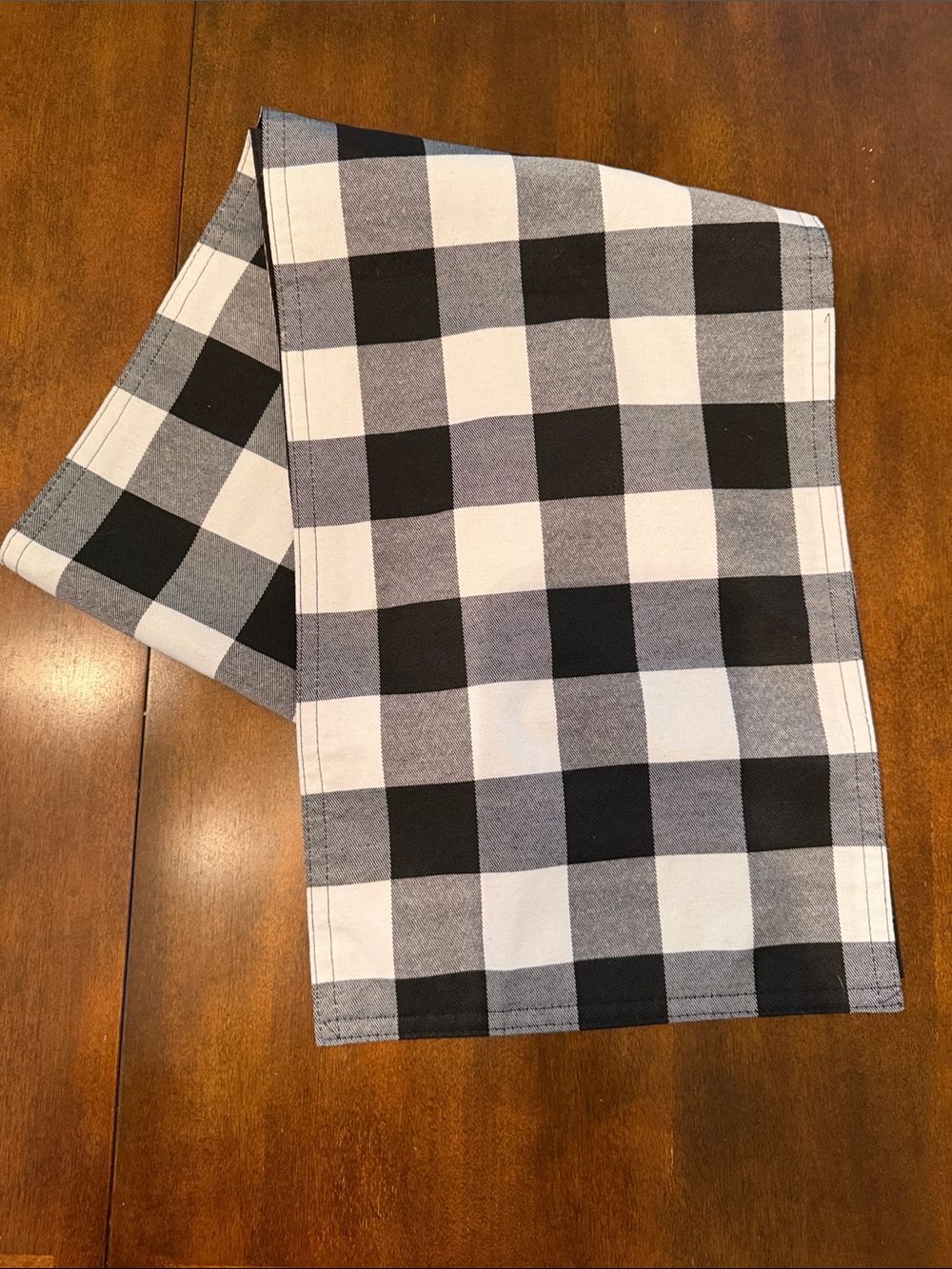 Hobby Lobby Black & White Buffalo Check Table Runner